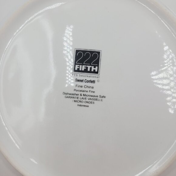 222 Fifth Sweet Confections Dessert Plates Set Sango Fine China Vintage - Picture 6 of 8